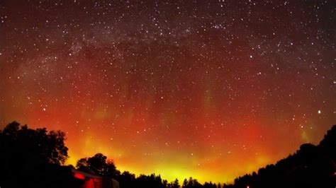 Aurora And Milky Way At Cherry Springs Dark Sky Park Youtube