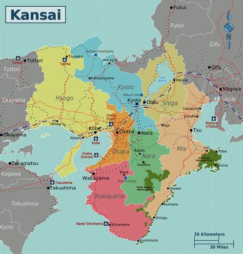 Cities of japan on maps. File:Japan Kansai Map.png - Wikimedia Commons