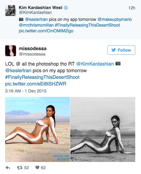 Kim Kardashian Caught Photoshopping Her Nude Pictures See The