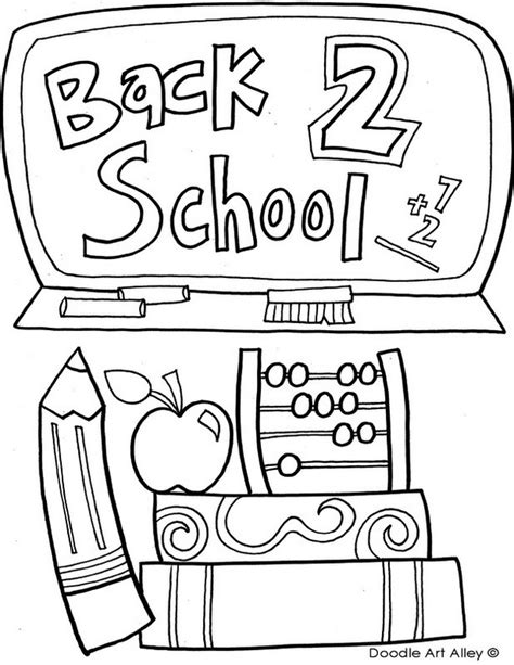 First Day Of School Coloring Page Back To School