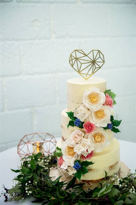 Heart Cake Topper Geometric Heart Wedding Cake Topper Etsy