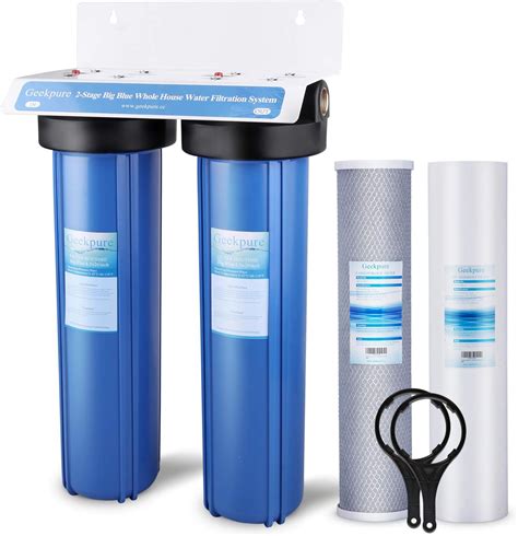 Geekpure 2 Stage Whole House Water Filter System W 20 Inch