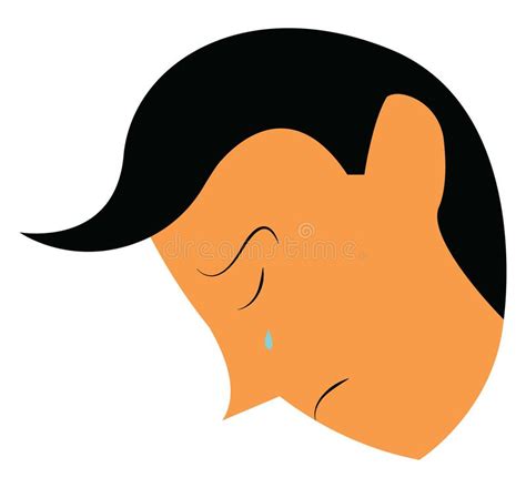 A Sad Boy Is Crying Vector Or Color Illustration Stock Vector