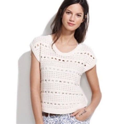 Wallace Madewell Open Knit Cream Sweater | Sweater and shorts, Cream sweater, Crochet sweater
