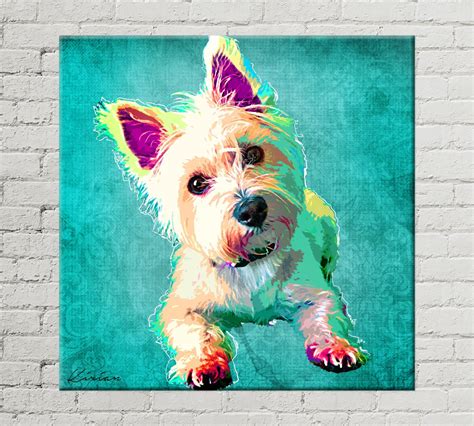 Show the world how much your furry friend means to you by immortalizing him or her with a custom pet painting. Custom Pet Portrait on Canvas, Customized Dog Pop Art ...