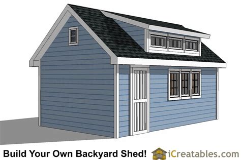 12x20 Shed Plans With Dormer