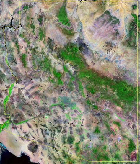 Arizona Satellite Images Landsat Color Image