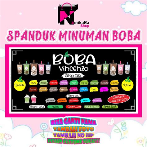 Jual Viral Cetak Spanduk Banner Backdrop Minuman Boba Vrogue Co