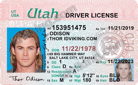 Utah Ut Drivers License Psd Template Download Idviking Best