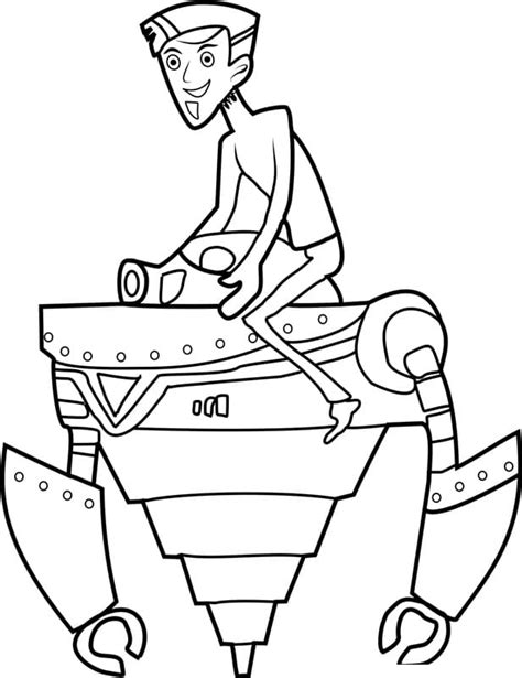 Chris And Martin Kratt From Wild Kratts Coloring Page Free Printable