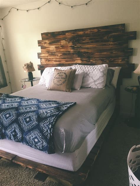 Pallet Bed Frame And Head Board Bed Frame And Headboard Bed Frame Pallet Bed Frame Diy