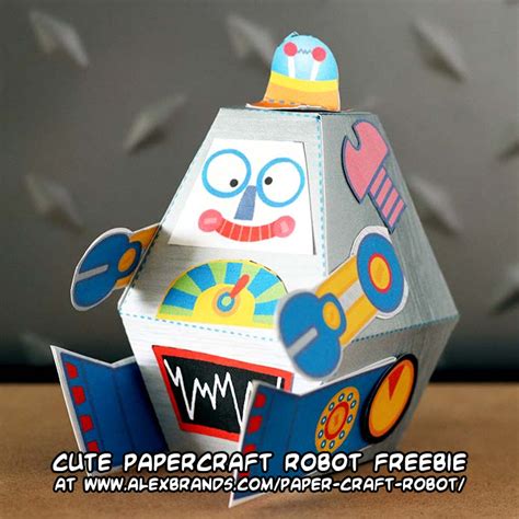 Ninjatoes Papercraft Weblog Cute Little Papercraft Robot Freebie