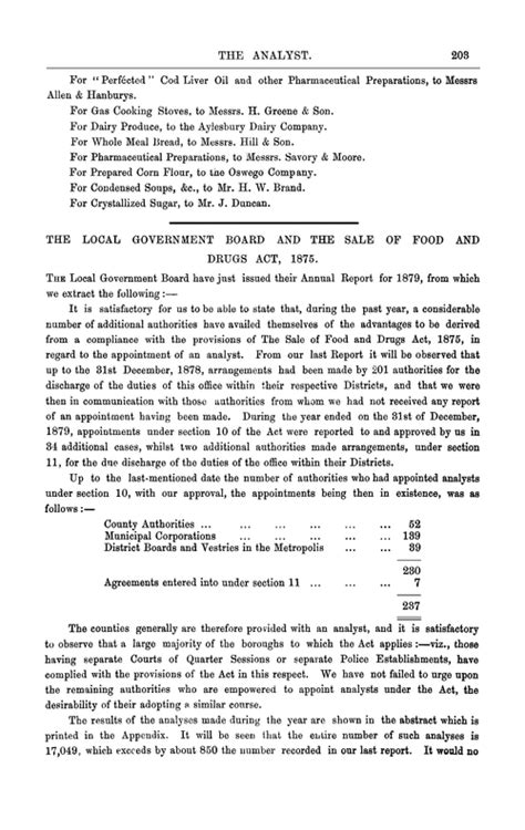 Medicines (advertisement and sale) act 1956 (revised 1983) and its regulations. The Local Government Board and the Sale of Food and Drugs ...