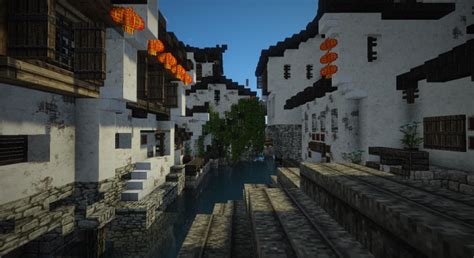 Chinese Traditional Water Village Minecraft Map