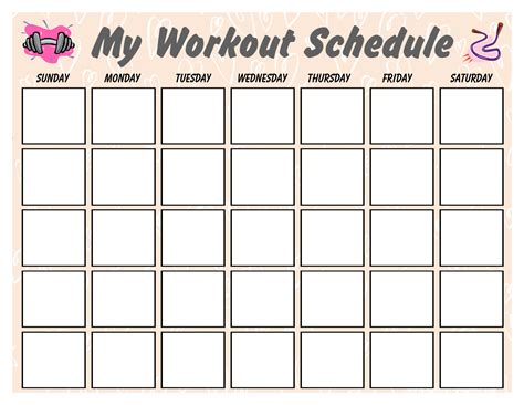 Gym Schedule Template