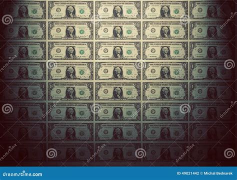Wallpaper Of One Dollar Banknotes Vintage Mood Stock Photo Image Of