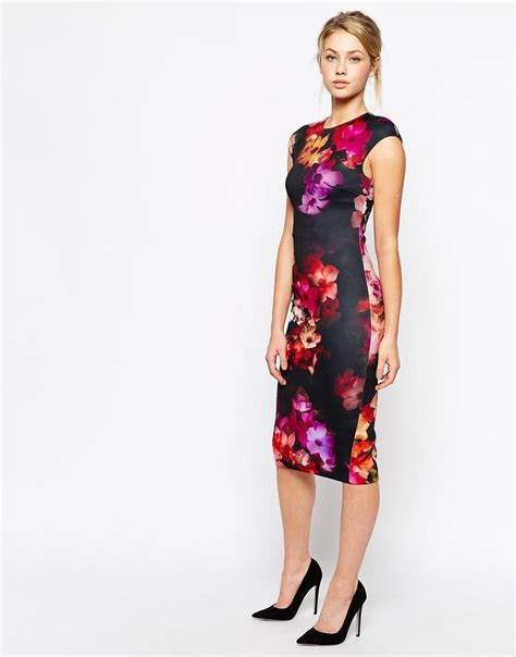 ted baker ted baker midi dress in cascading floral print at asos dresses gorgeous dresses