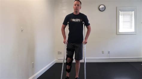 How To Walk With The Brace And Crutches After Acl Surgery Youtube