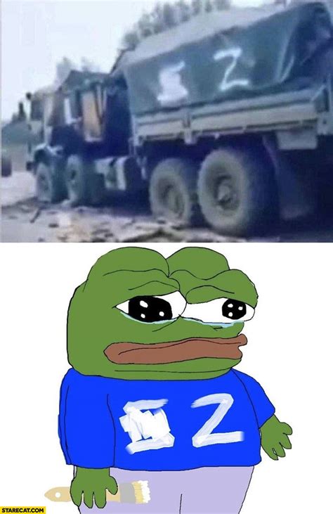 Russian Z Symbol Painted Wrong Way Sad Pepe The Prog Special Military