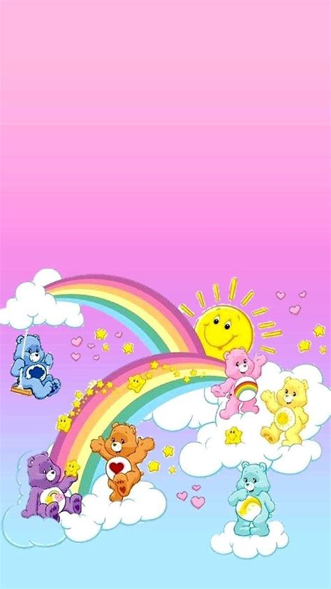 7 Rainbow Pastel Care Bears Birthday Invitation Templates Artofit