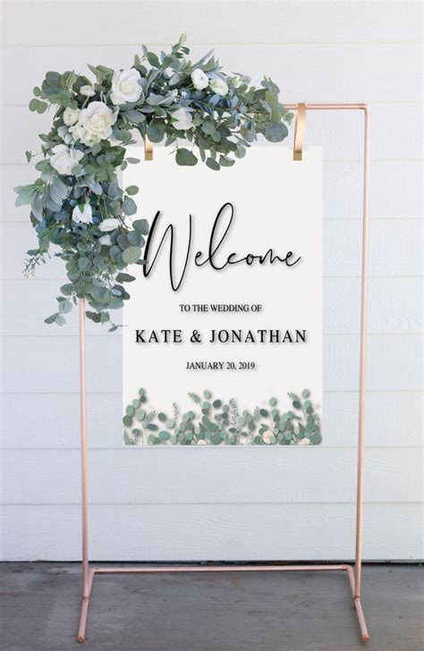 Copper Sign Stand Welcome Sign Stand Seating Chart Stand Etsy