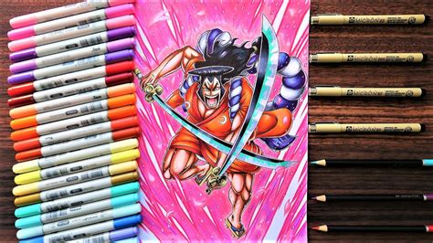 Drawing Oden Two Sword Style Paradise Waterfall One Piece Youtube