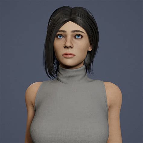 3d Model Female 1 Game Vr Ar Low Poly Cgtrader