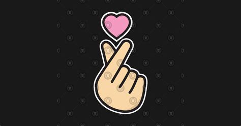 Kpop Finger Heart Kpop Sticker Teepublic
