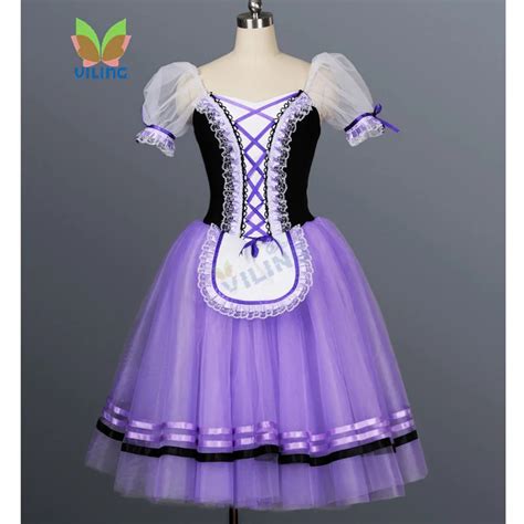 Purple Romantic Ballet Tulle Tutu Skirt Women Liac Classical Giselle