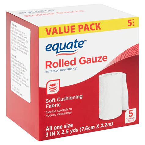 Equate Absorbent Stretch Rolled Gauze Value Pack 5 Count