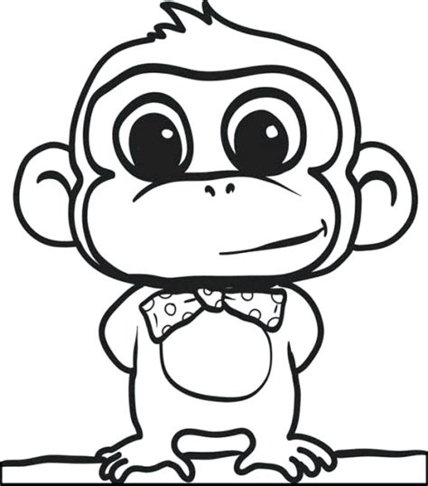 Simple Monkey Coloring Pages At Free Printable Colorings Pages To Print And Color