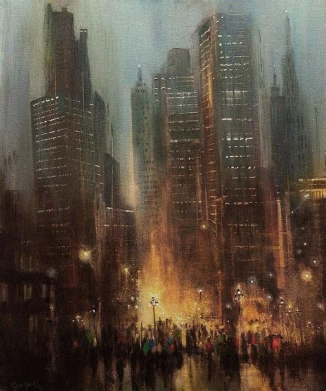 Pin By Sam On Art Inspiration City Rain City Scene Painting City