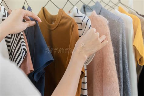 Choice Of Clothes Nothing To Wear Asian Young Woman Girl Hand In