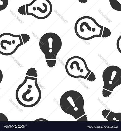 Problem Solution Icon Seamless Pattern Background Vector Image