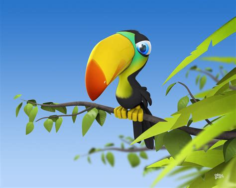 Free Download Bird 3d Cartoon Wallpaper Desktop 1280x1024 For Your