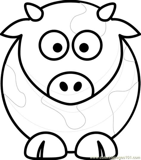 Coloring Pages Cow Animals Cow Free Printable