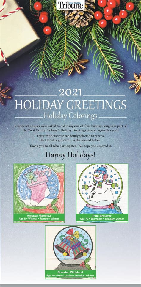 Holiday Greetings 2021 By West Central Tribune Issuu