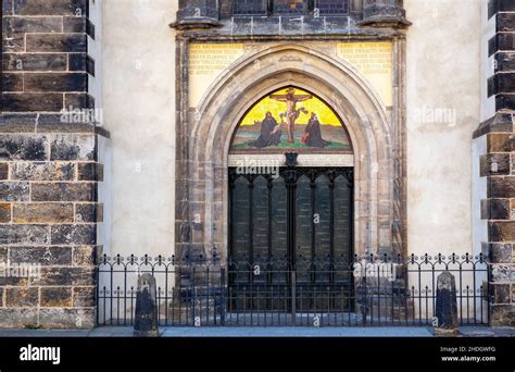 Castle Church These Door 95 Theses Castle Churchs Stock Photo Alamy