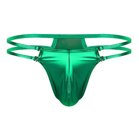 sexy men thongs jockstrap metallic gay panties bikini briefs underwear g string ebay