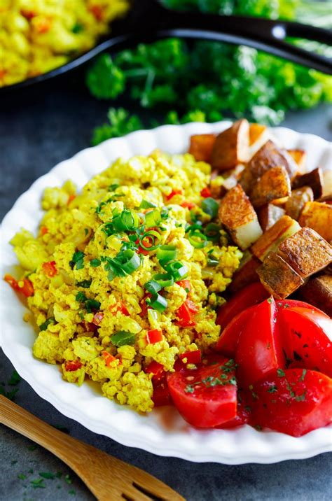 Garden Veggie Tofu Scramble Tasty Vegan Breakfast Recipe