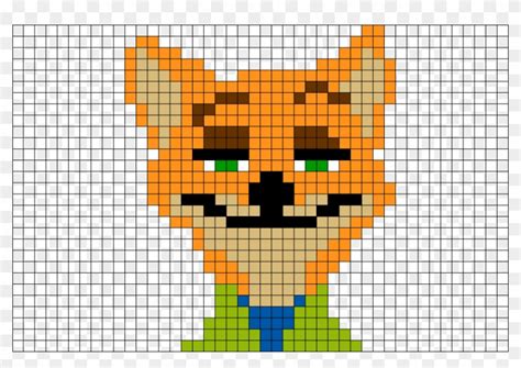 Cartoon Pixel Art Grid
