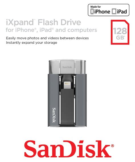 Sandisk Ixpand 128gb Flash Drive For Iphones Ipads