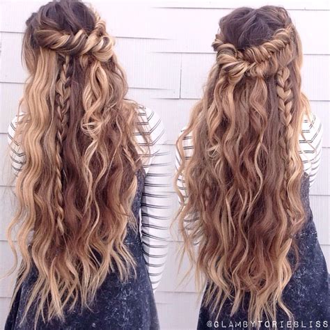 Not only do they make hair look good, but they also keep it off our. Boho mix of textured braids + beachy waves # ...
