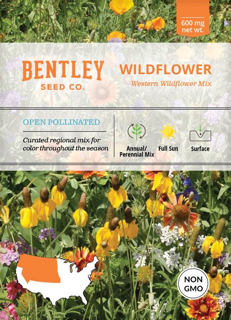 Western Wildflower Mix Seed Packets Bentley Seeds