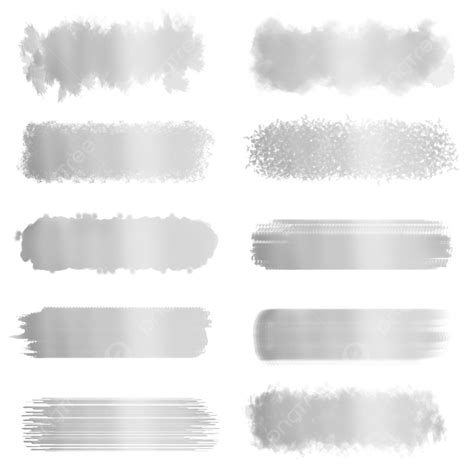 Grey Brush Stroke White Transparent Silver Metallic Grey Stroke Paint