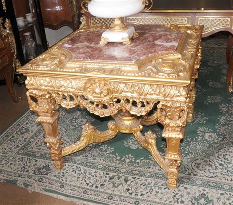 36 round marble italian dining center table top mosaic inlay pietra decor e929. Italian Baroque Gilt Centre Table Marble Top Hand Carved ...