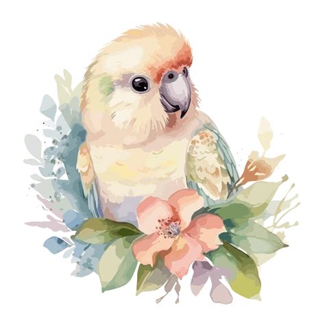 Premium Vector Watercolor Parrot Vector Illustration