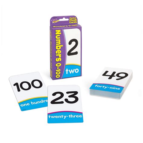 Numbers 0 100 Pocket Flash Cards Humacao School Supply