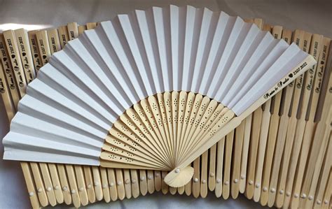 Colourful Personalized Paper Fans On Handle For Wedding Favors Etsy