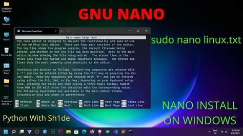 How To Install Nano Editor In Windows Command Line Text